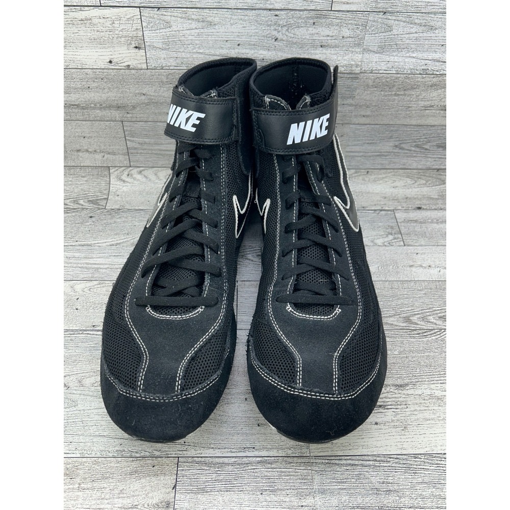 Nike Speedsweep VII Wrestling Shoes Black White 366683-001 Men Size 15 High Top
